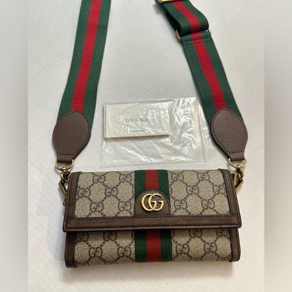 Authentic Gucci GG Supreme Monogram Web Ophidia
Continental w/ COA - Picture 4 of 14